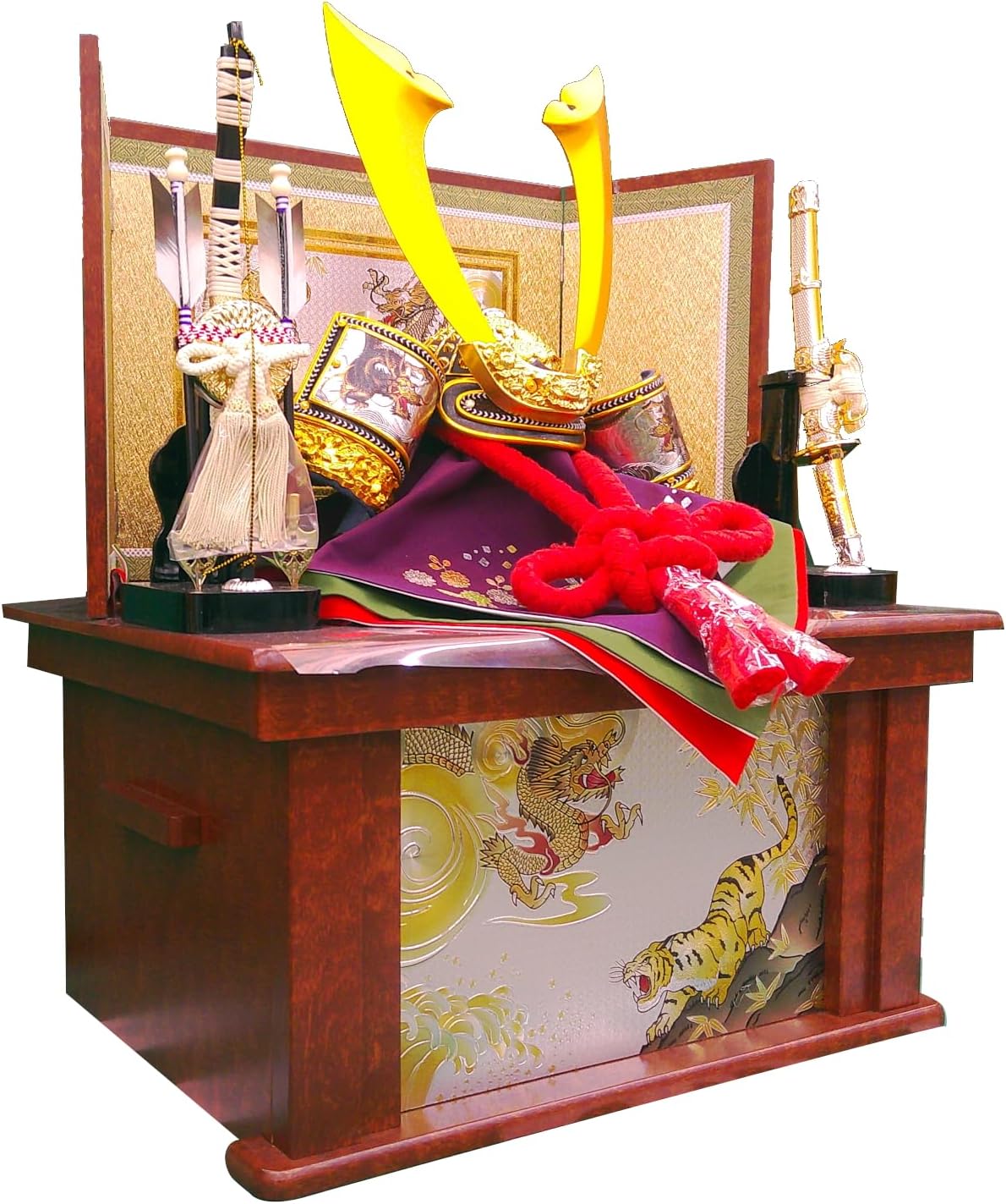 ハンドペイント モダンアート 漆塗り 兜 端午の節句 飾り